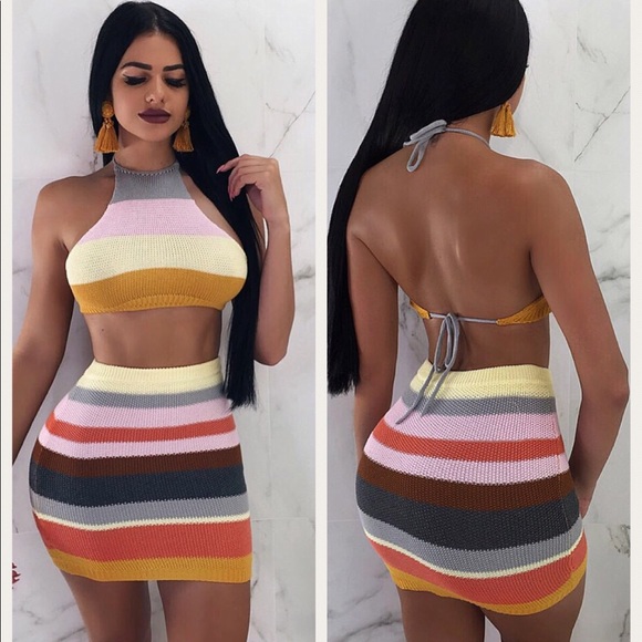 Hot Miami Styles Dresses & Skirts - Hot Miami styles crotchet skirt set - small